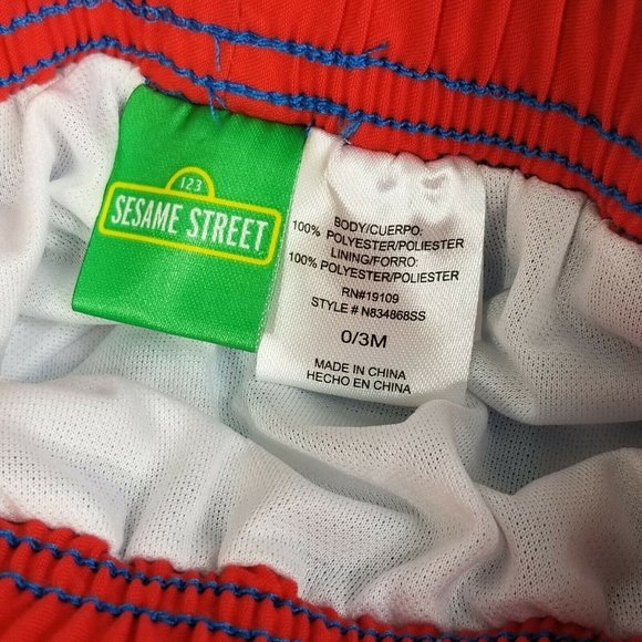 Sesame Street Infant Boys 0/3 Months Swimsuit UPF 50+ Board Shorts Swim Elmo New - Picture 6 of 12